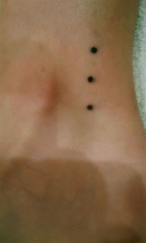 Tattoo of 3 dots - Common tattoos are names of relatives or gang members, symbols of aggression, tattoos advertising a particular skill, or religious imagery. One of the most well-known criminal tattoos is the teardrop tattoo. A common tattoo in American prisons for Hispanic inmates, is four dots or three dots.